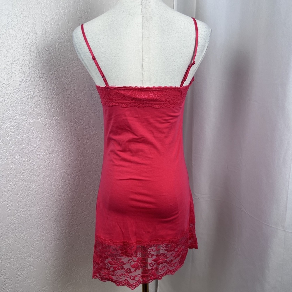Y2K Lace Trim Cami Top Womens Large Coral Fairy Layering Coquette Festival - Picture 4 of 8